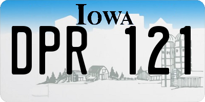 IA license plate DPR121