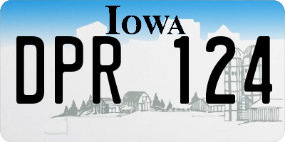 IA license plate DPR124