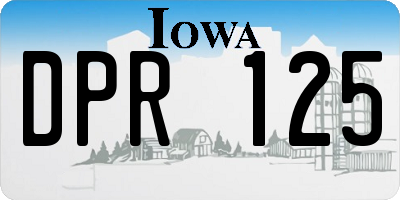 IA license plate DPR125
