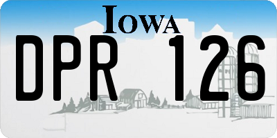 IA license plate DPR126