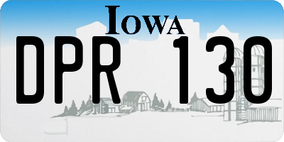 IA license plate DPR130