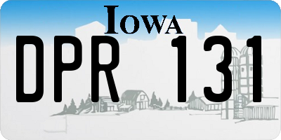 IA license plate DPR131
