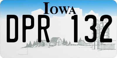 IA license plate DPR132