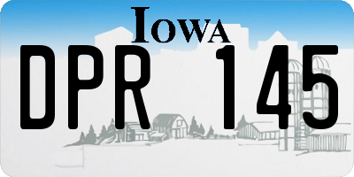 IA license plate DPR145