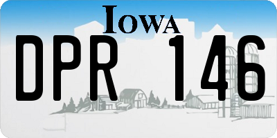 IA license plate DPR146