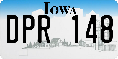 IA license plate DPR148