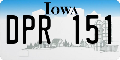 IA license plate DPR151