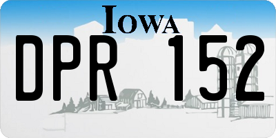 IA license plate DPR152
