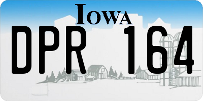 IA license plate DPR164