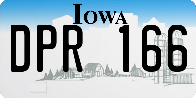 IA license plate DPR166