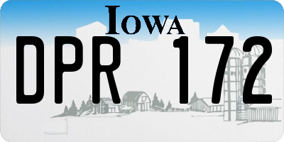 IA license plate DPR172