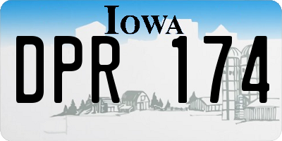 IA license plate DPR174
