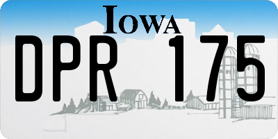 IA license plate DPR175