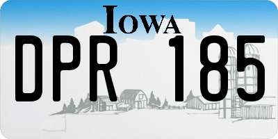 IA license plate DPR185