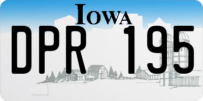 IA license plate DPR195