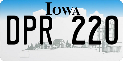 IA license plate DPR220