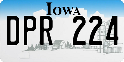 IA license plate DPR224