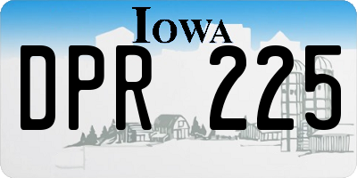 IA license plate DPR225