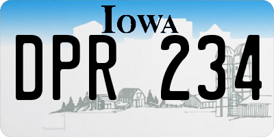 IA license plate DPR234