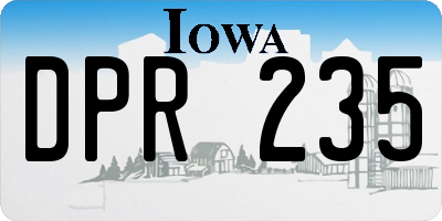 IA license plate DPR235