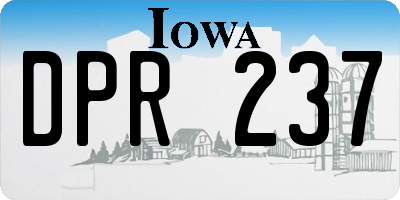IA license plate DPR237