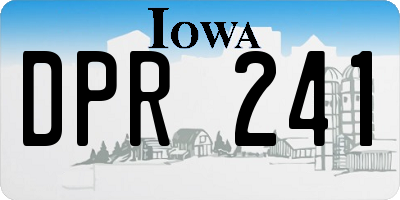 IA license plate DPR241
