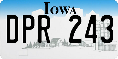 IA license plate DPR243