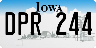 IA license plate DPR244