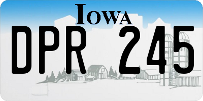 IA license plate DPR245