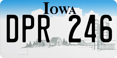IA license plate DPR246