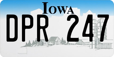 IA license plate DPR247