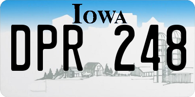 IA license plate DPR248