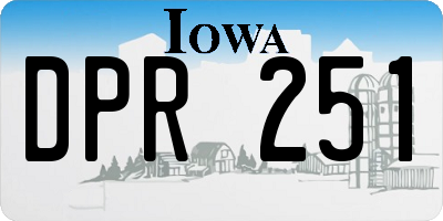 IA license plate DPR251