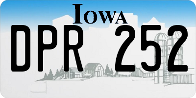 IA license plate DPR252