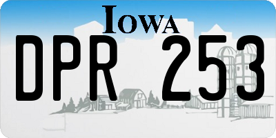 IA license plate DPR253