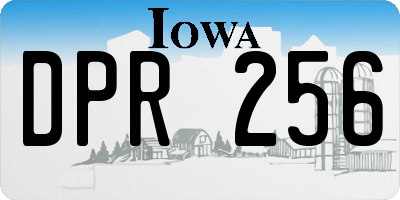 IA license plate DPR256
