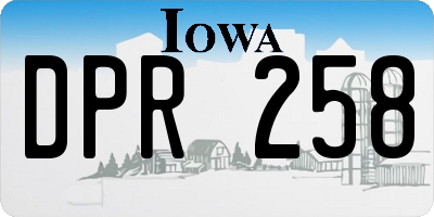 IA license plate DPR258