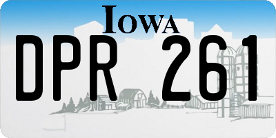 IA license plate DPR261