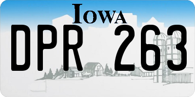 IA license plate DPR263