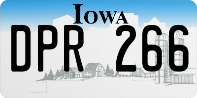 IA license plate DPR266