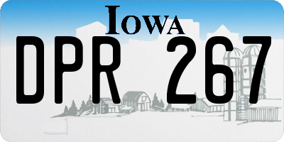 IA license plate DPR267