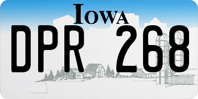 IA license plate DPR268
