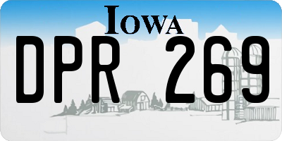 IA license plate DPR269