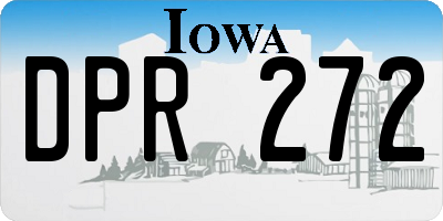IA license plate DPR272