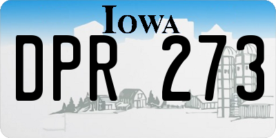 IA license plate DPR273
