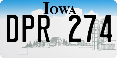 IA license plate DPR274