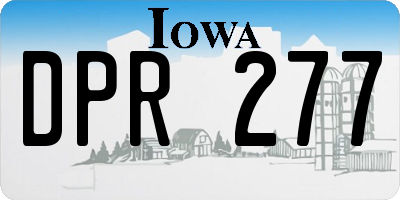 IA license plate DPR277