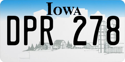 IA license plate DPR278