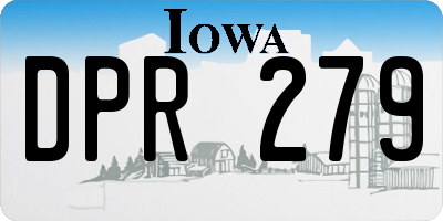 IA license plate DPR279