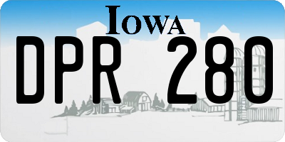 IA license plate DPR280